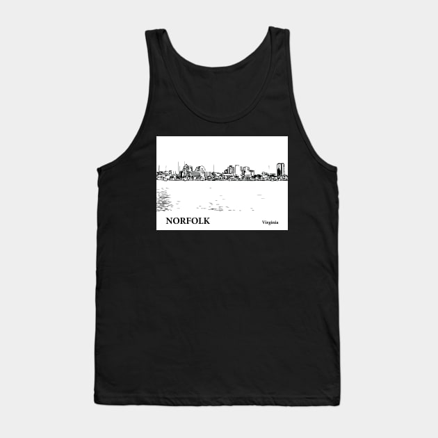 Norfolk - Virginia Tank Top by Lakeric